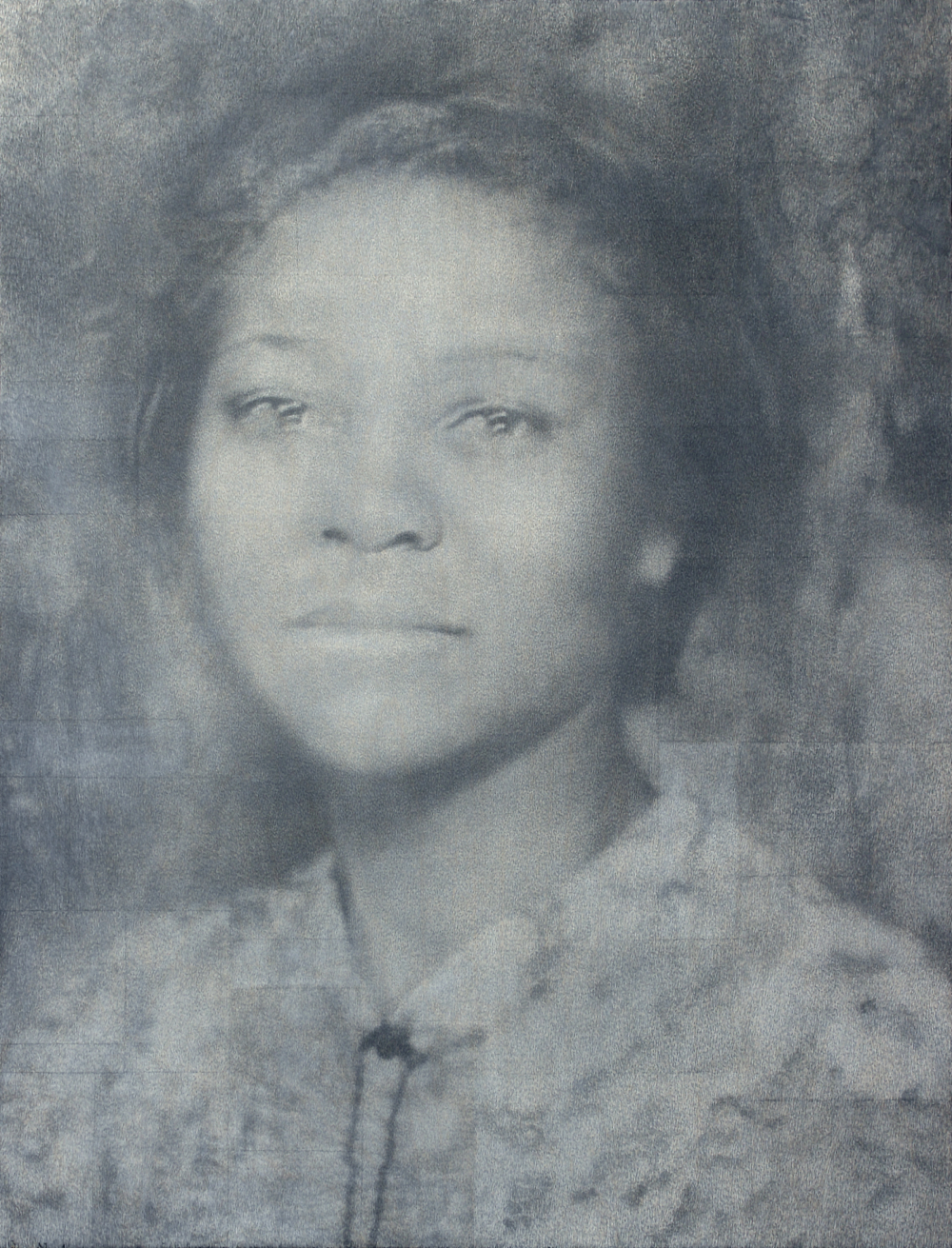 Black and white portrait of a young woman