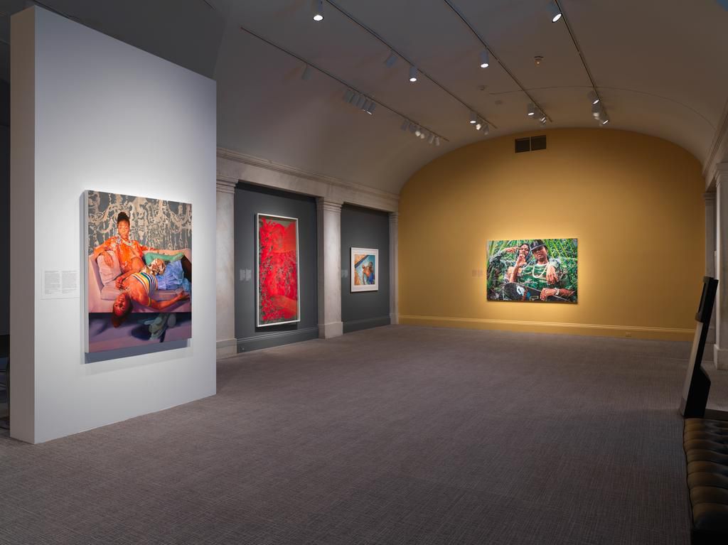 National Portrait Gallery's 2019 Exhibition Walk-Through 6: Portrait hanging on a standalone wall while you face into a corner of the gallery